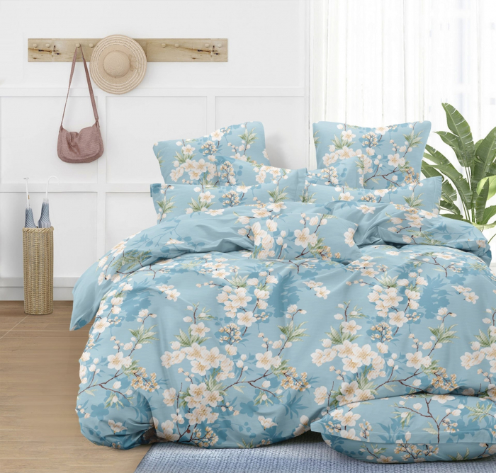 Set lenjerie pat dublu lux din microsatin Amelia [1]