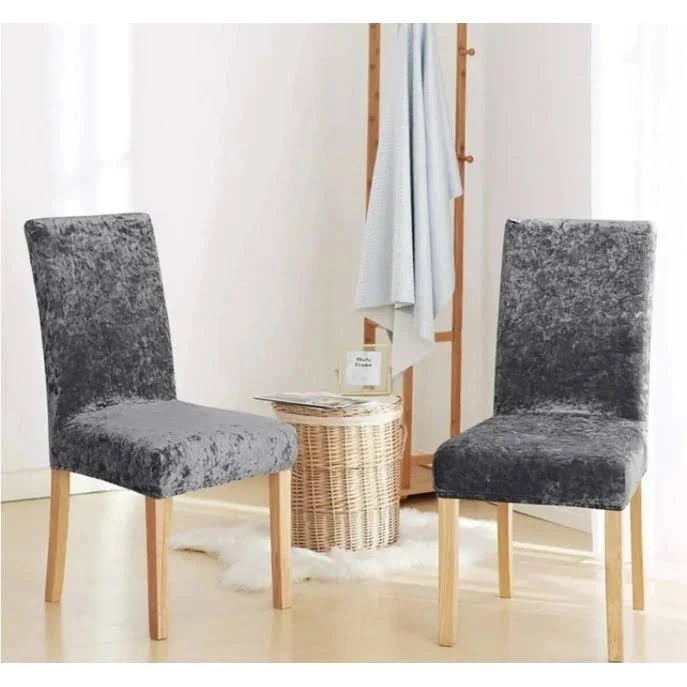 Huse Canapele & Scaune - Set 6 Huse Pentru Scaun Culoare Gri Inchis– Elastice, Elegante, Durabile