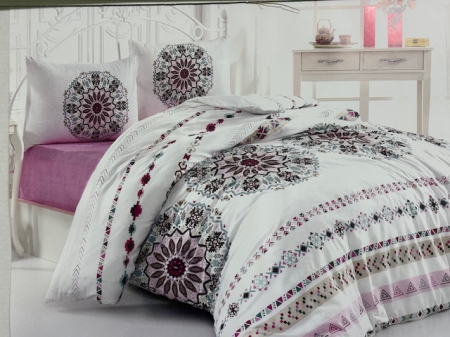 Lenjerii De Pat 100% Bumbac - Lenjerie De Pat Dublu Premium, Bumbac 100%, 4 piese