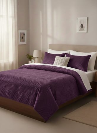 Cuverturi - Cuvertura De Pat Catifea Luxury + 2 Fete De Perna