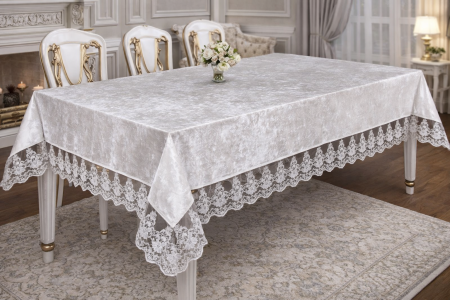 Față De Masă Din Dantelă + Catifea De Lux – 160x220 cm Premium