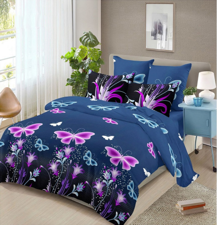 Lenjerii De Pat Bumbac Finet - Lenjerie de pat 4 piese Finet 200x230 cm