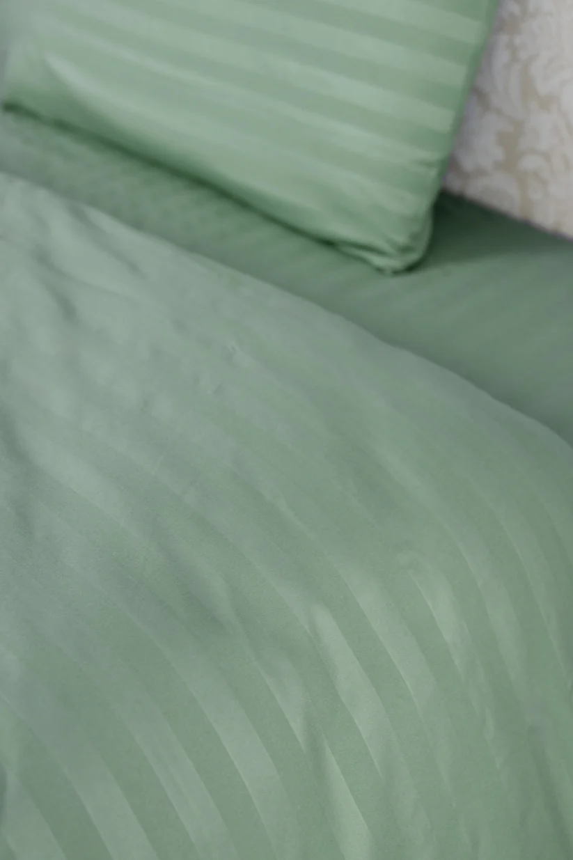 Lenjerie de pat damasc microsatinat 150x200cm (Verde) [2]