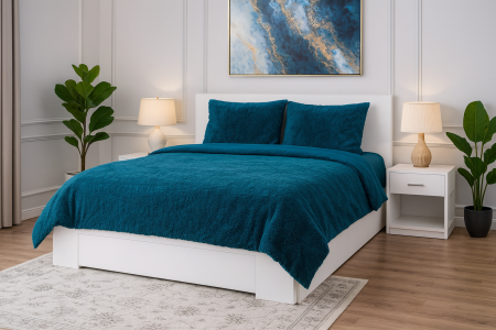 Lenjerii De Pat Dublu Cocolino - Lenjerie De Pat Dublu Cocolino Moale si Pufoasa- 200X220 Cm