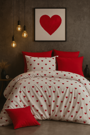 Lenjerii De Pat 100% Bumbac - Lenjerie De Pat Dublu Premium, Bumbac 100%, 4 piese