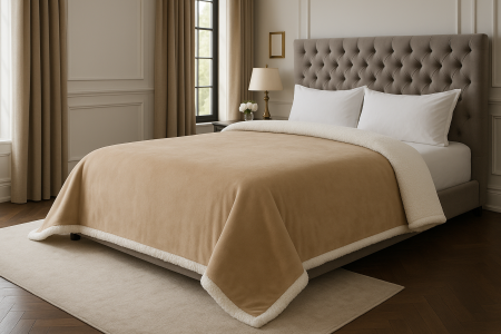 Paturi - Patura Blanket Cu Blanita Cocolino Moale si Calduroasa- 200x220 Cm