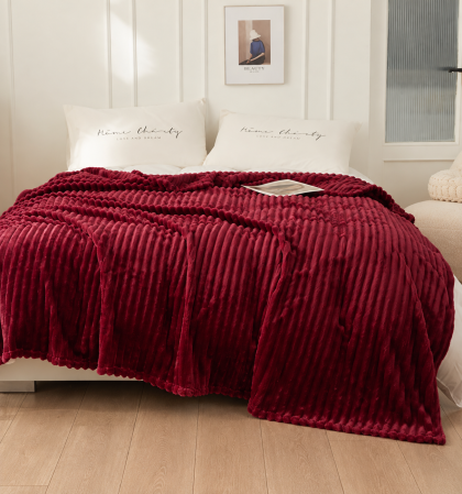 Paturi - Patura Cocolino Bordo 200x230 cm – Moale, Calduroasa și Antialergica
