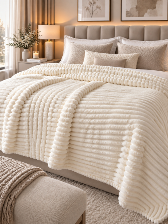 Paturi - Patura Cocolino Ivory 200x230 cm – Moale, Calduroasa și Antialergica
