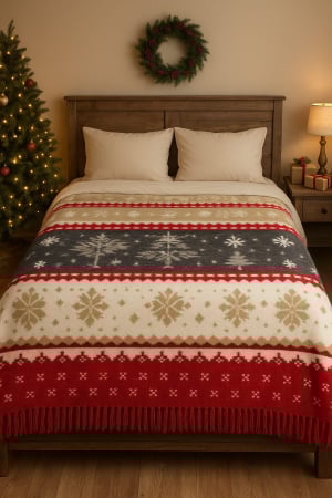 Paturi - Patura pufoasa din bumbac multicolor -180x220Cm