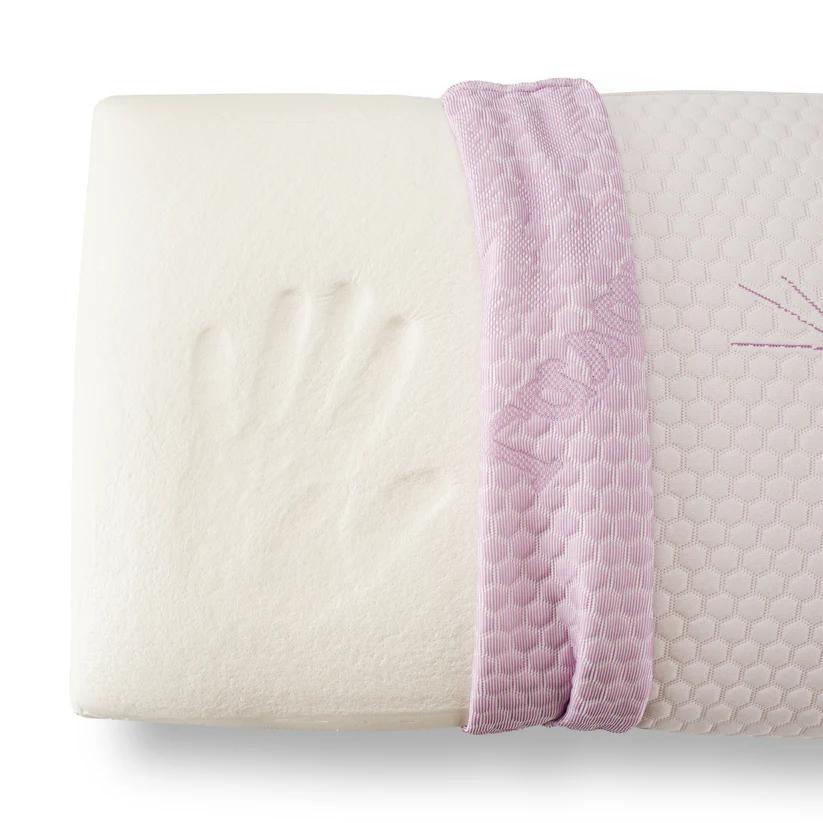 Perne - Pernă Memory Foam Tricot Lavender 40x70 cm – cu ulei de lavandă pentru somn odihnitor