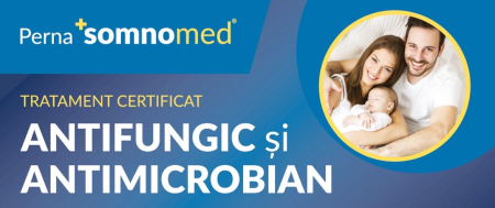 Perna Somnomed Antimicrobiana lavabila la 95°C - 50 x 70 cm, ambalata la geanta cu manere [11]