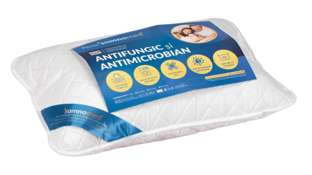 Perna Somnomed Antimicrobiana lavabila la 95°C - 50 x 70 cm, ambalata la geanta cu manere [7]