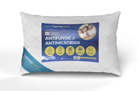 Perna Somnomed Antimicrobiana lavabila la 95°C - 50 x 70 cm, ambalata la geanta cu manere [10]