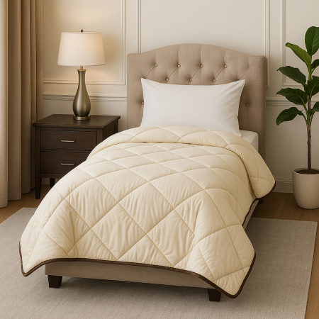 Pilote - Pilota Calduroasa Din Lana Ecru -150x210 Cm Hipoalergenica