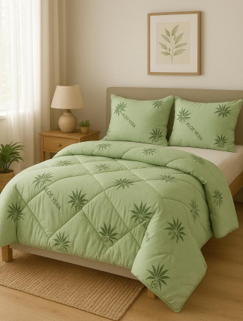 Pilote - Pilota matlasata Aloe Vera 200x210 Cm Hypoalergenica