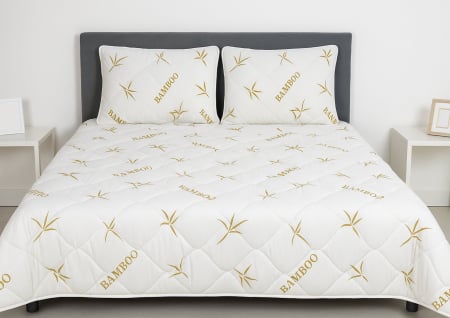 Pilota matlasata Bambus Confort Somnart, 200x220 cm, 500 g, microfibra, iarna, foarte groasa [1]