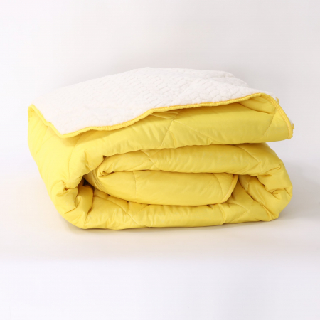 Pilote - Pilota De Iarna Sherpa Yellow Cu Blanita – Moale Si Confort Absolut 200X210 Cm