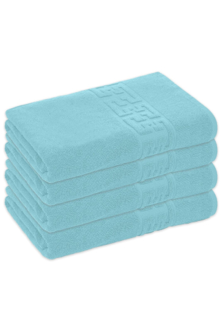 Prosoape de baie - Set 4 Prosoape Baie Lux Bumbac 100% Bleu 550 GSM- 70x130 Cm