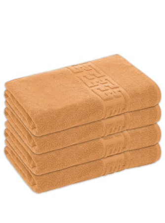 Prosoape - Set 4 Prosoape Baie Lux Bumbac 100% Piersica 550 GSM- 70x130 Cm