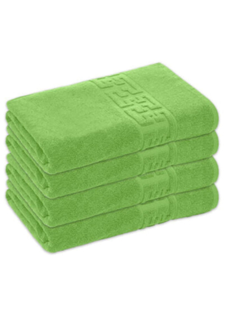Prosoape - Set 4 Prosoape Baie Lux Bumbac 100% Verde lime 550 GSM -70x130 Cm
