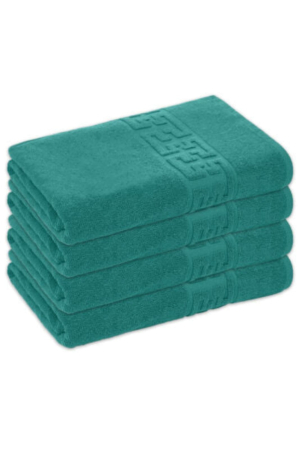 Prosoape de baie - Set 4 Prosoape Baie Lux Bumbac 100% Verde Smarald 550 GSM- 70x130 Cm