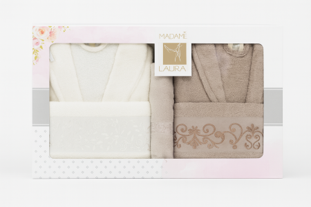 Set Cadou Luxury  2 Halate + 4 Prosoape - Set Cadou De Lux– 2 Halate + 4 Prosoape Asortate