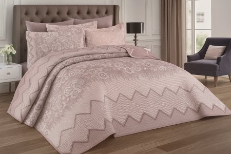 Cuverturi - Set cuvertură de pat eleganta – Cuvertură Pat (240x260) + 2 Fețe Pernă (60x80)