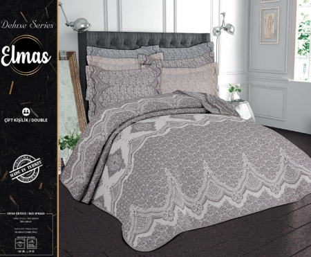 Seturi cuverturi 3 piese - Set Cuvertură Pat Eleganta– Cuvertură Pat (240x260) + 2 Fețe Pernă (60x80)