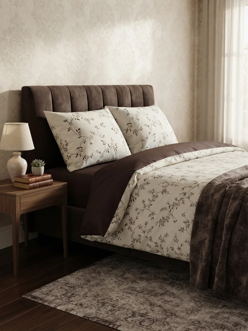 Lenjerii De Pat 100% Bumbac - Set Lenjerie de Pat 100% Bumbac – 220×240 cm (4 Piese) – Confort Premium