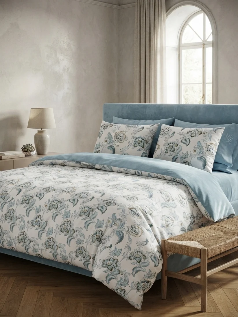 Lenjerii De Pat 100% Bumbac - Set Lenjerie de Pat 100% Bumbac – 220×240 cm (4 Piese) – Confort Premium