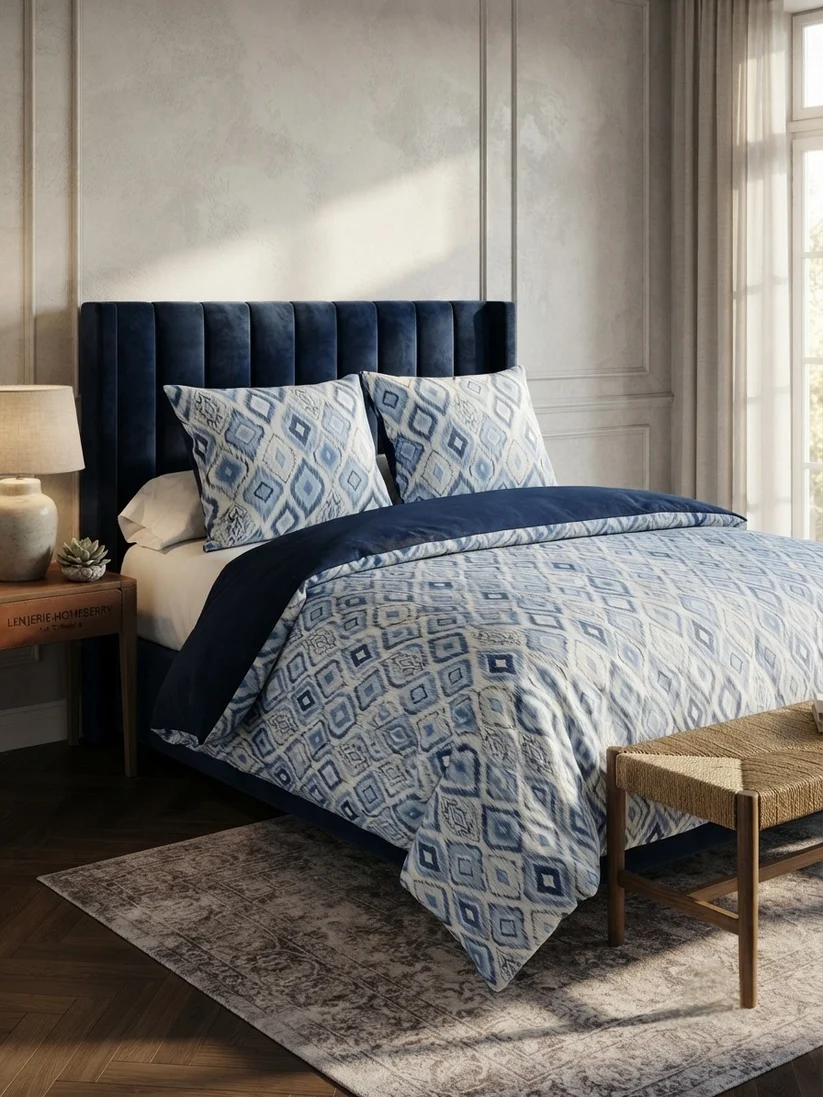 Lenjerii De Pat 100% Bumbac - Set Lenjerie de Pat 100% Bumbac – 220×240 cm (4 Piese) – Confort Premium