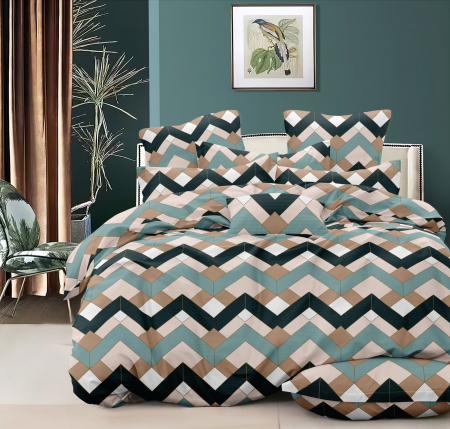 Lenjerii De Pat Dublu Din Microsatin - Set lenjerie pat dublu lux din microsatin Bari