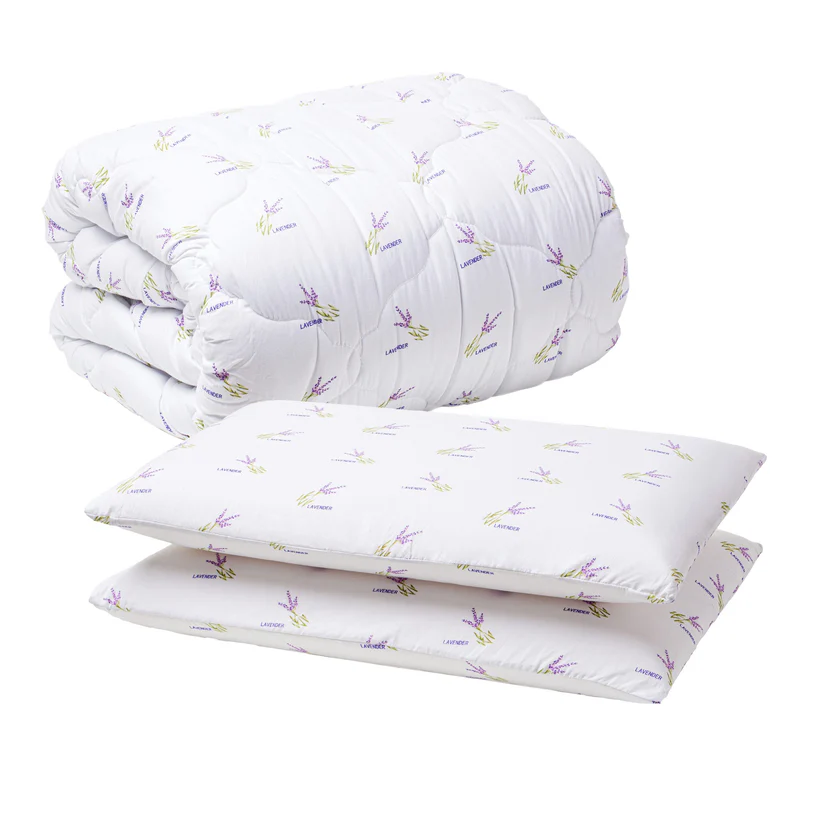 Oferta Speciala - Set Pilota Călduroasă 200x220 + 2 Perne Memory Lavandă 40x70 Cm