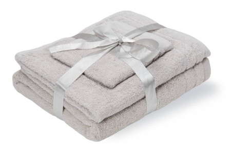 Set prosoape bumbac - Set Prosoape Bumbac , 600 Gsm, De Fata 50x90 Cm + De Corp 70x140 + De Maini 30x50 Cm, Gri