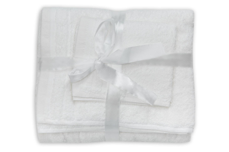 Set prosoape bumbac , 600gsm, de fata 50x90 cm + de corp 70x140 + de maini 30x50 cm, alb optic [2]