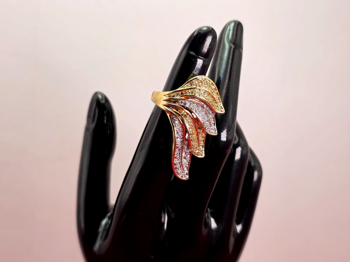 Inel Cleopatra argintiu-auriu [3]