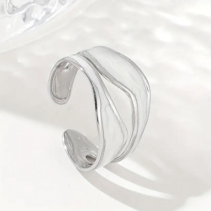 Inel Gloria alb argintiu [2]