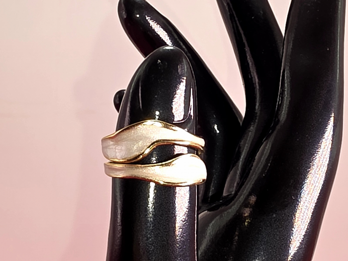 Inel Gloria alb auriu [2]