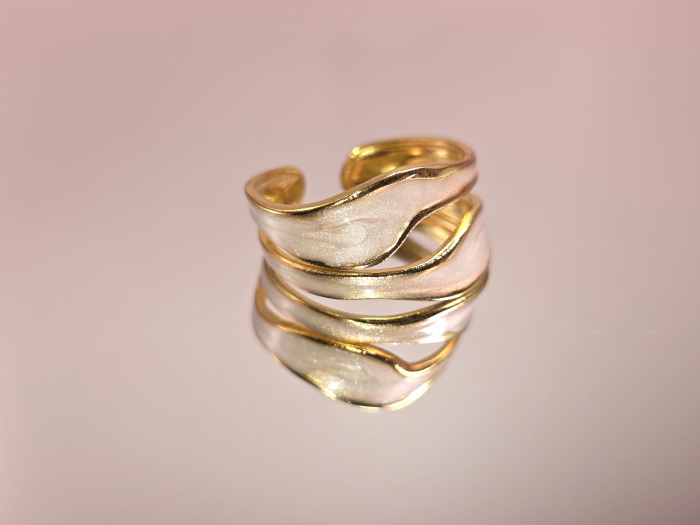 Inel Gloria alb auriu [1]