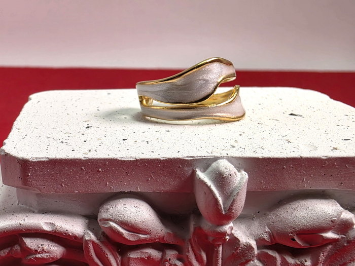 Inel Gloria alb auriu [4]