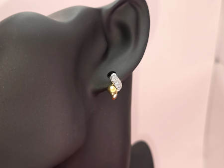 Cristale - Cercei Camelia aurii