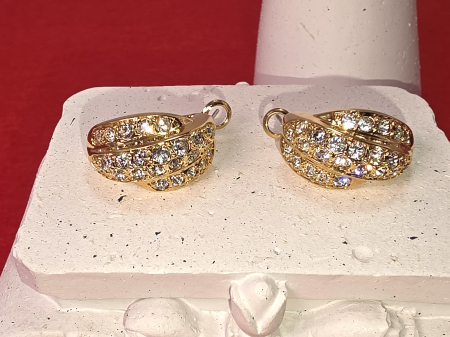 Cristale - Cercei Olimpia aurii