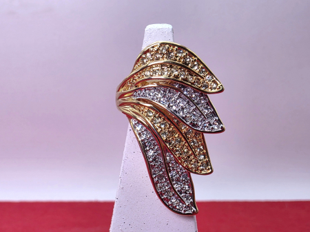 Inele - Inel Cleopatra argintiu-auriu