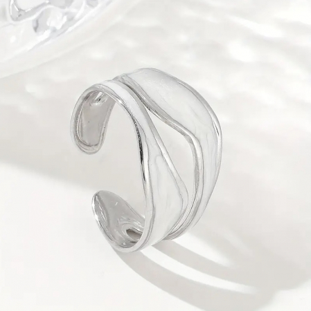 Inel Gloria alb argintiu [1]