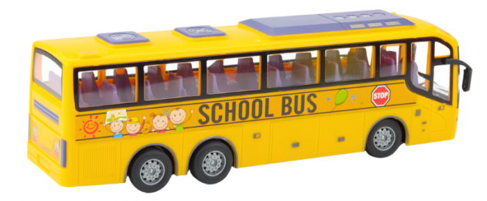 **Autobuz Școlar RC 1:30 cu Telecomandă, Lumini, Galben** [3]