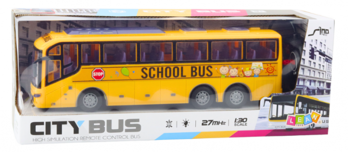 **Autobuz Școlar RC 1:30 cu Telecomandă, Lumini, Galben** [5]