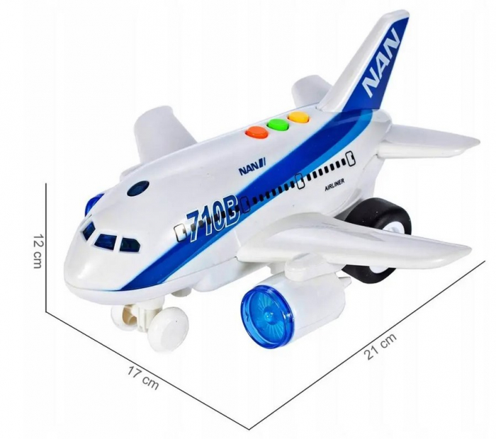 Avion de jucărie - Poliție, cu lumină, sunet și mecanism inerțial [1]