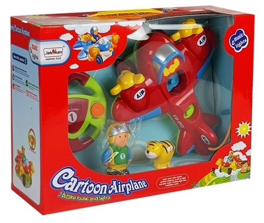 Avion R/C pentru Bebeluși – cu Volan Telecomandă | Culoare Roșie [5]