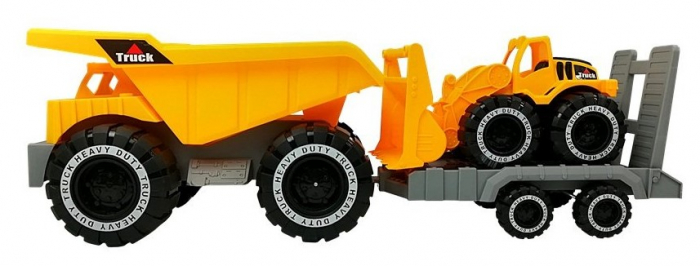 Basculantă cu remorcă și buldozer 49 cm – Șantier de construcții [2]