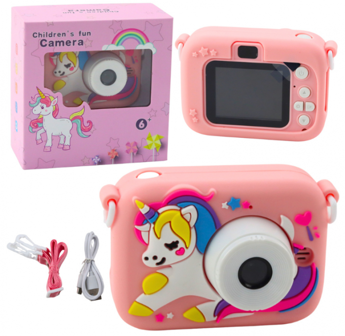 Cameră Digitală pentru Copii Unicorn Roz 48MP HD 1080P [1]